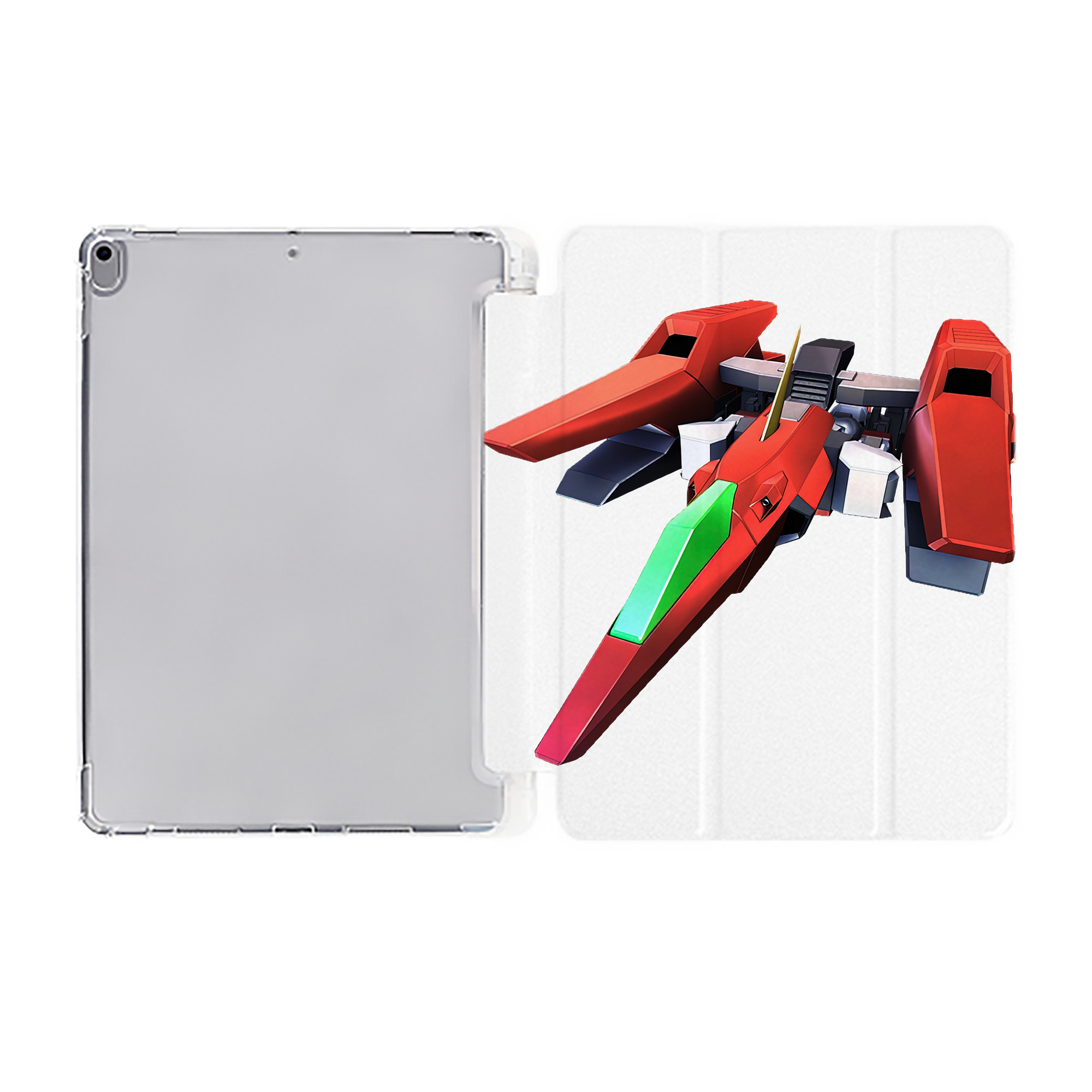 （画像用） 機動戦士ガンダム Mobile Suit Gundam IPad ケース ペン収納付き 三つ折りスタンド PUレザー×シリコン 対応機種9.5/10.5/10.9インチ